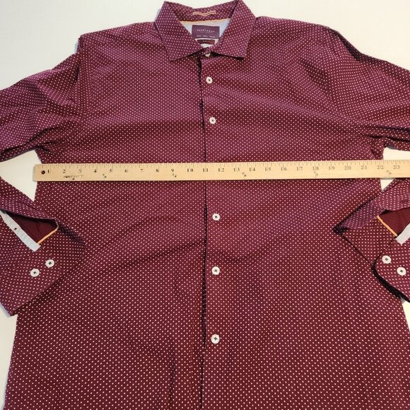 Ricky Singh Cactus Man Shirt‎ Long Sleeve Red White Polka Dot Large EUC - Picture 9 of 10